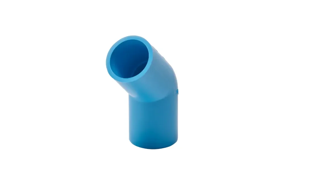 ข้องอ 45-หนา ฟ้า PVC