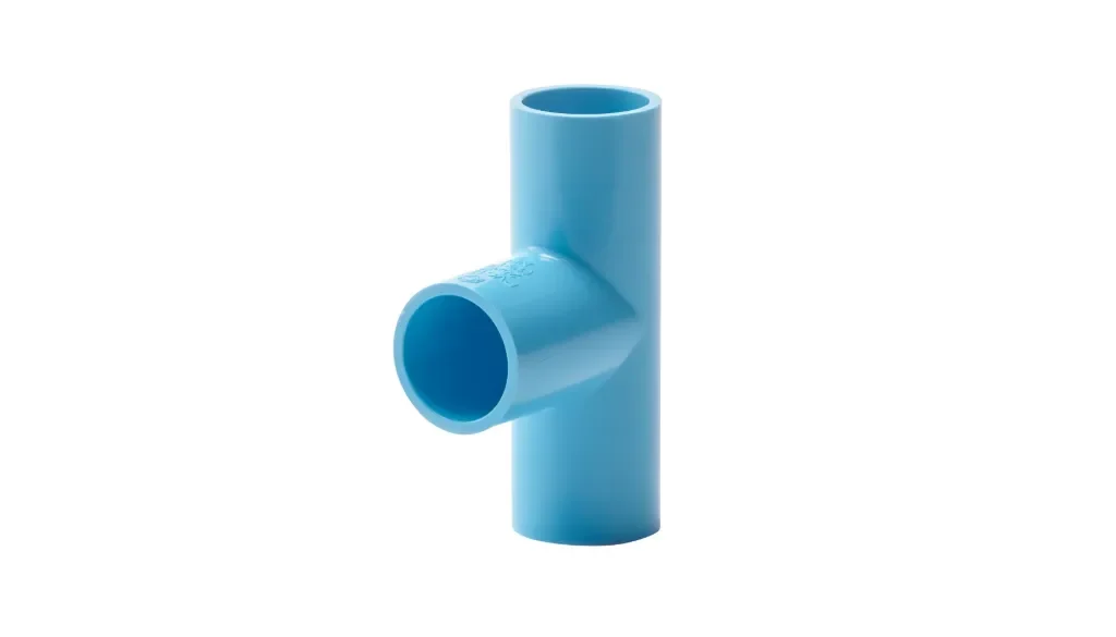 ข้อต่อสามทางลด-หนา ฟ้า PVC