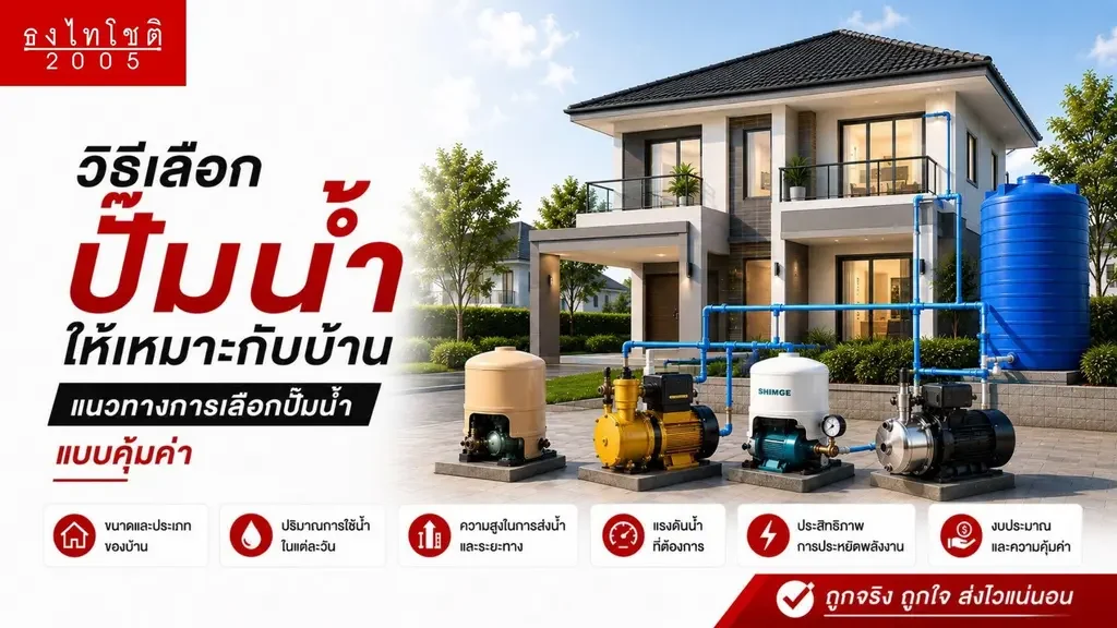 การเลือกใช้ปั๊มน้ำอัตโนมัติ