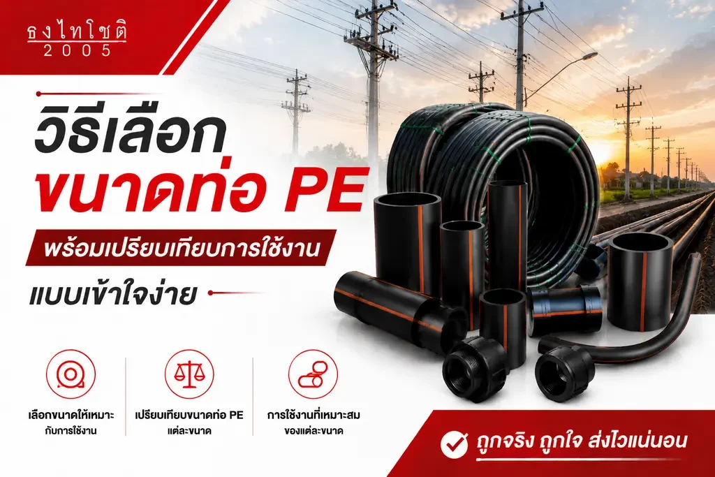 ขนาดท่อ pe มีกี่แบบ