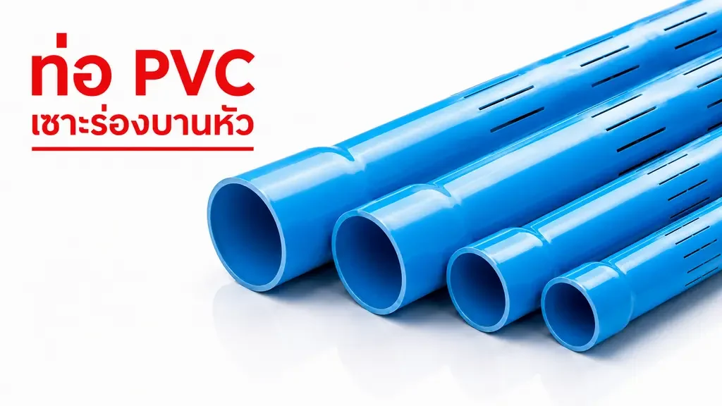 ท่อ pvc เซาะร่องแบบบานบานหัว
