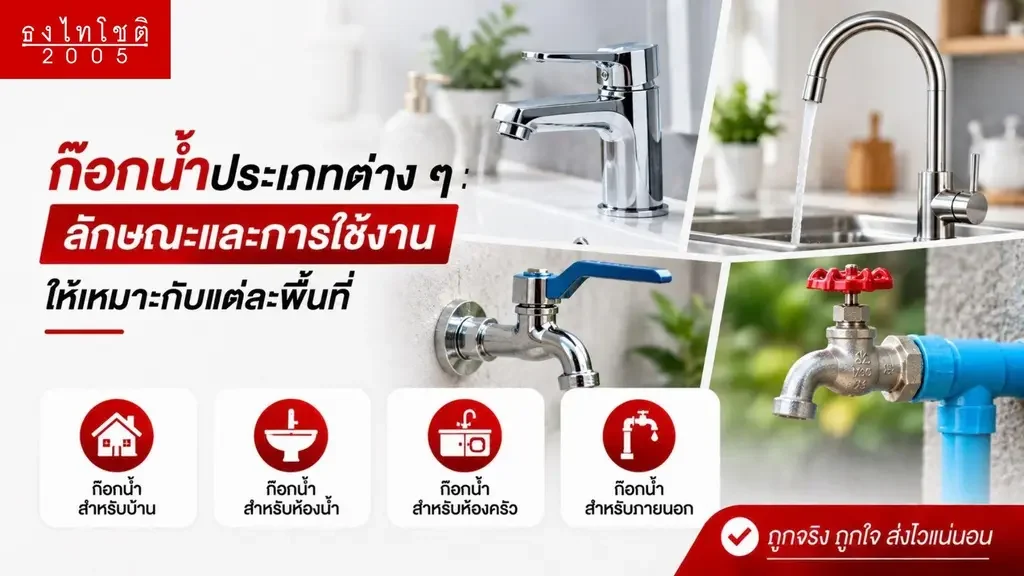 การเลือกใช้งานก๊อกประปา